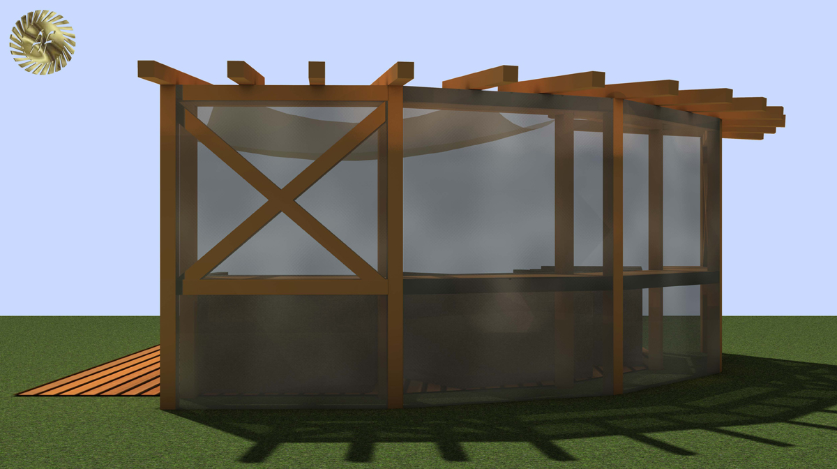 Außenanlagen Terrasse Planung einer Terrasse mit großer Pergola / Weimar