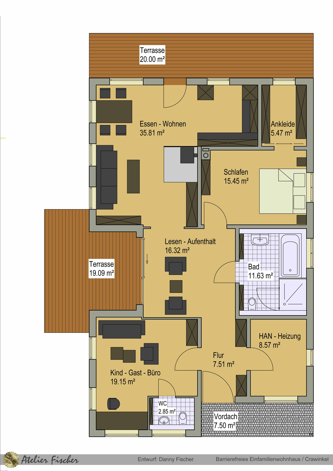 Entwurf Einfamilienhaus Barrierefreies Einfamilienhaus / Crawinkel